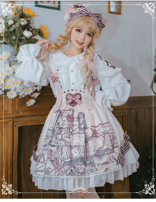 Eieyomi~Photo Frame Girl~Kawaii Lolita SK and Blouse