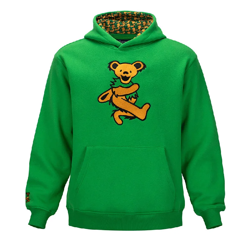 Grateful Dead | Classic Pullover Hoodie | Orange Bear in Green