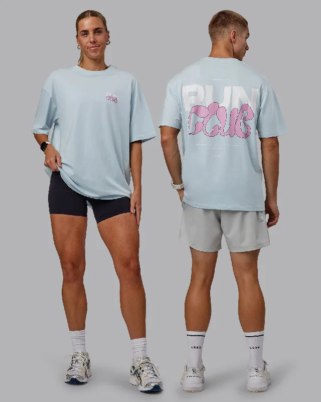 Unisex Gone Running FLXCotton Tee Oversize - Skyride-Bubblegum