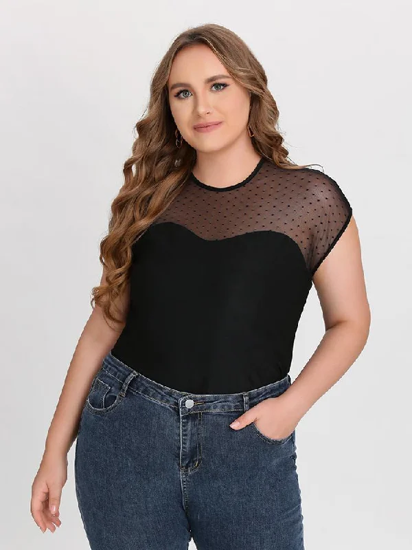 Mesh Back Cut Out T-Shirt