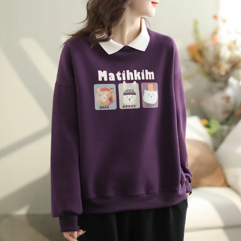 Women Fashion Casual Polo Neck Loose Sweater