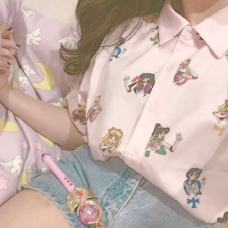 JAPANESE CARTOON 'SAILOR MOON 'PRINT SHIRT BY22979