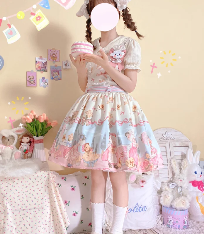 MeowMeow~Sweet Lolita Sweet Short Sleeve Shirt Multicolors