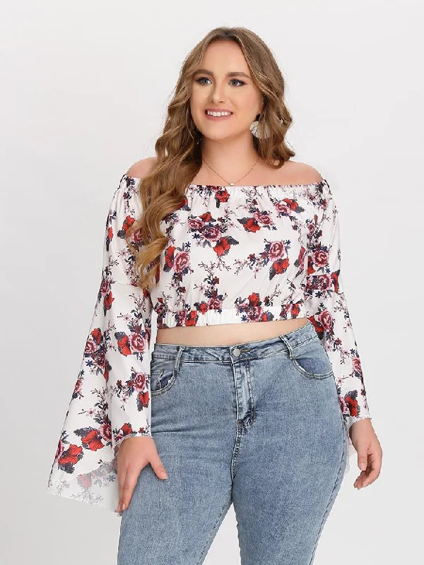 Floral Flared Sleeve Blouse