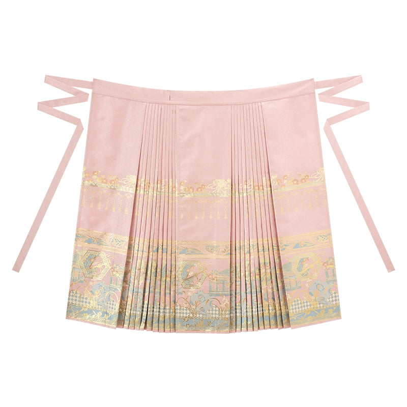 cherry blossom pink horse face skirt