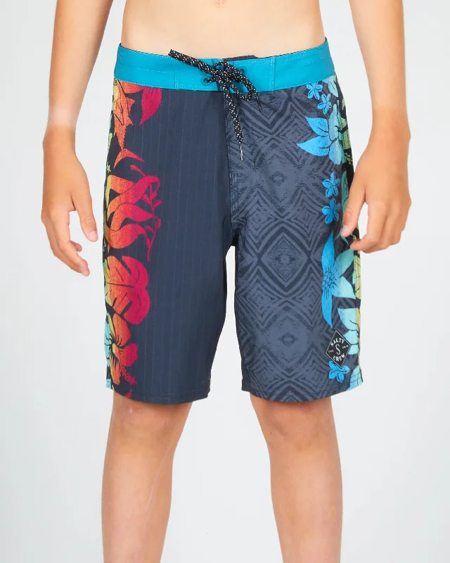 Cedros  Boardshort Kids - Black/Aqua