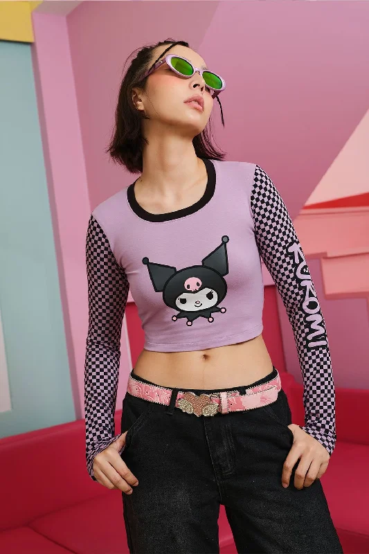 Purple Punk Kuromi Full Sleeved Top