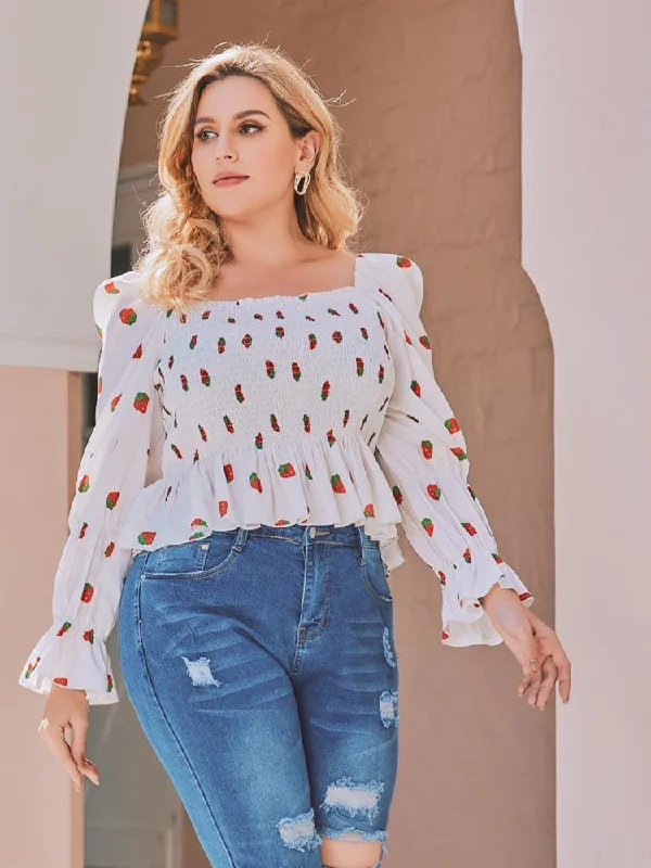 Strawberry Printed Blouse