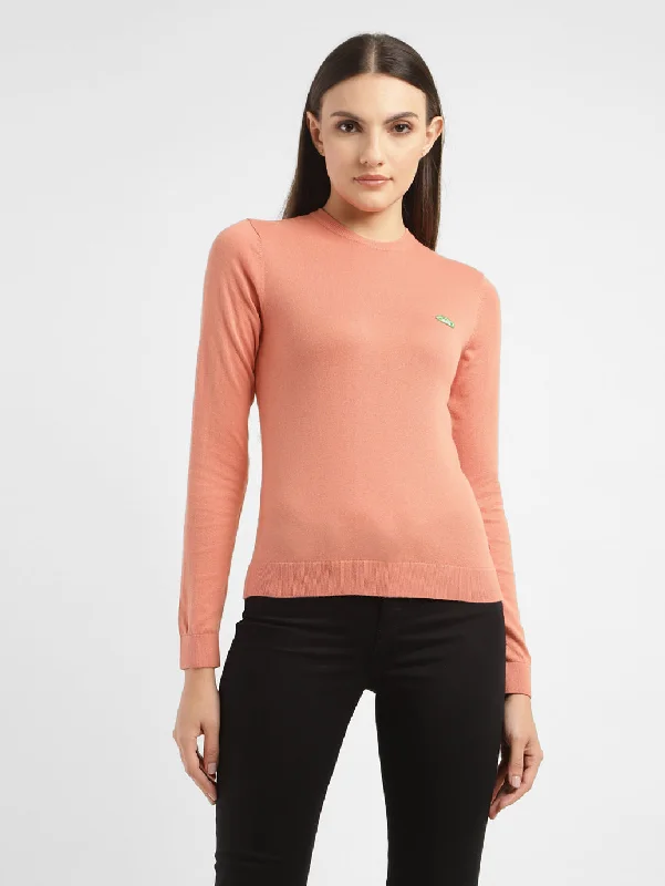 Women's Solid Crew Neck Sweater