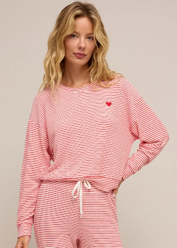 Bisous Stripe LS Top - Rendezvous