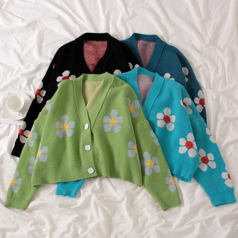 4 COLORS "FLOWERS" SWEATER BY21077