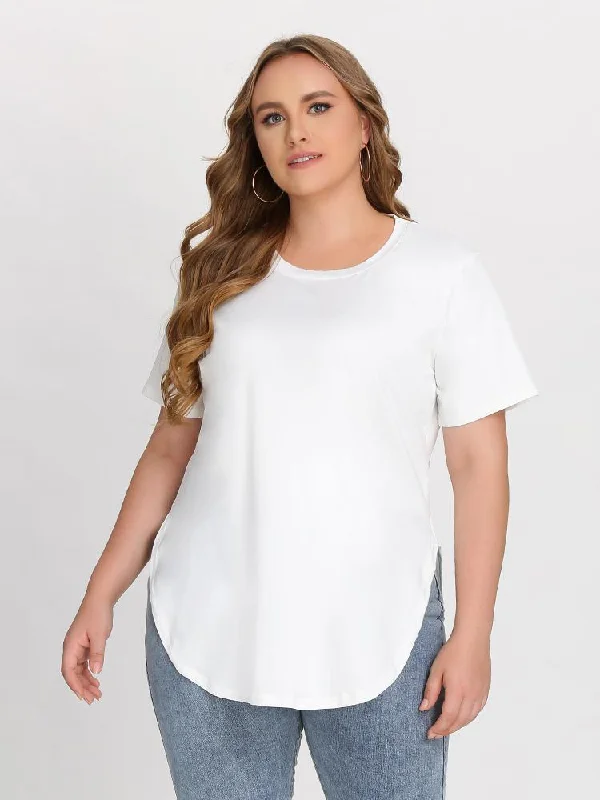 Solid Slit Side T-shirt