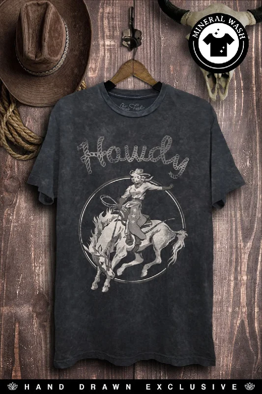 Howdy Graphic Tee - Vintage Black