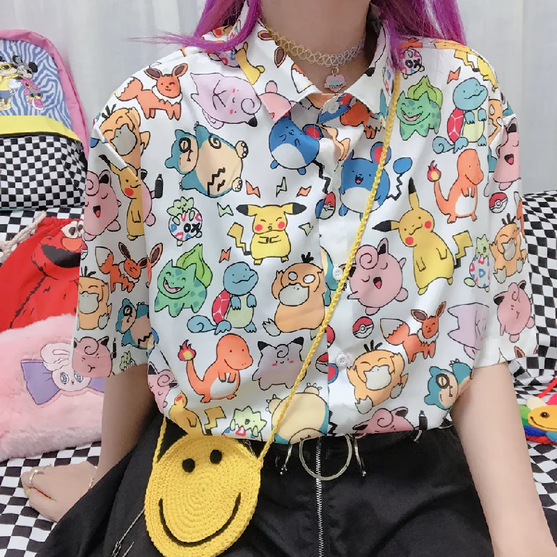 HARAJUKU CARTOON SHORT SLEEVE SHIRT BY22252