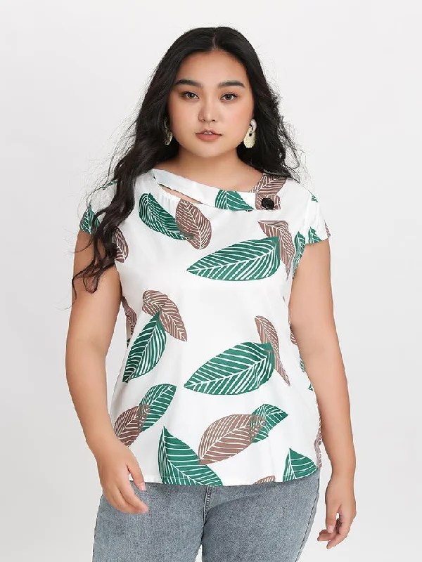 Leaf Print Blouse