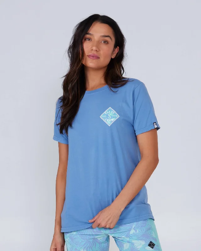 Printed Tippet Boyfriend Tee - Blue Dusk